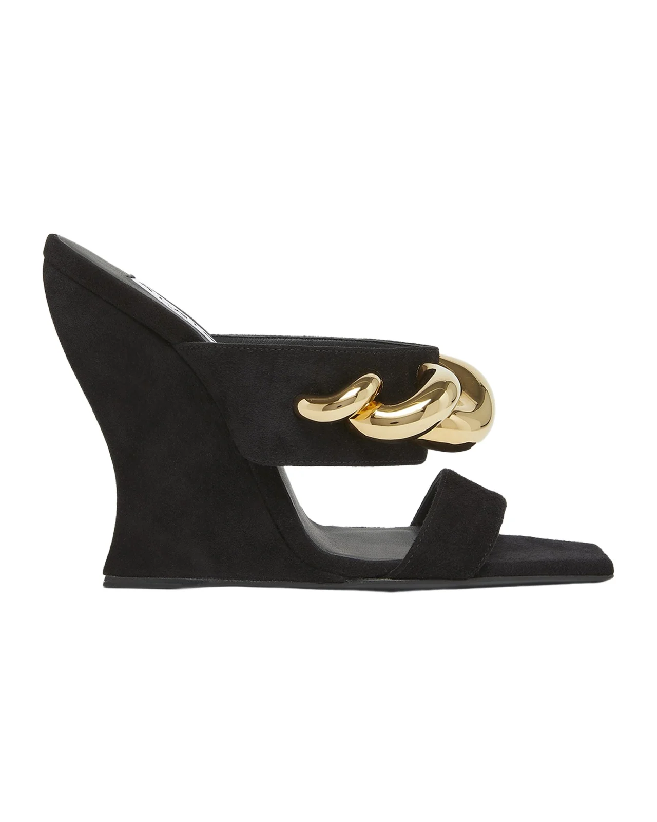 110mm Jewel Suede Wedge Mules