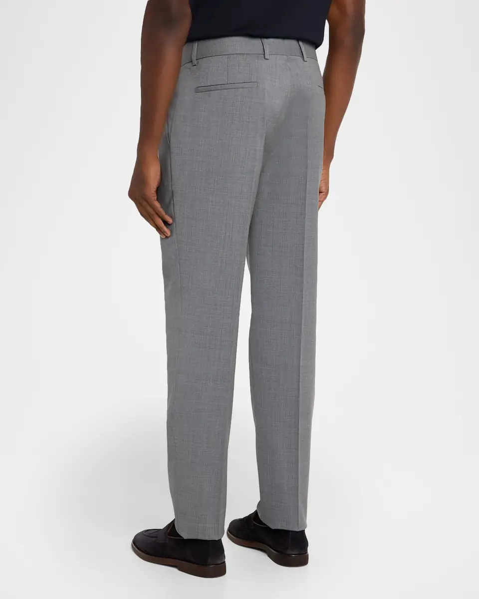 Brunello Cucinelli Men's Virgin Wool Sharkskin Pleated Trousers | Thumbnail 3 Brunello Cucinelli Men's Virgin Wool Sharkskin Pleated Trousers | Thumbnail 3