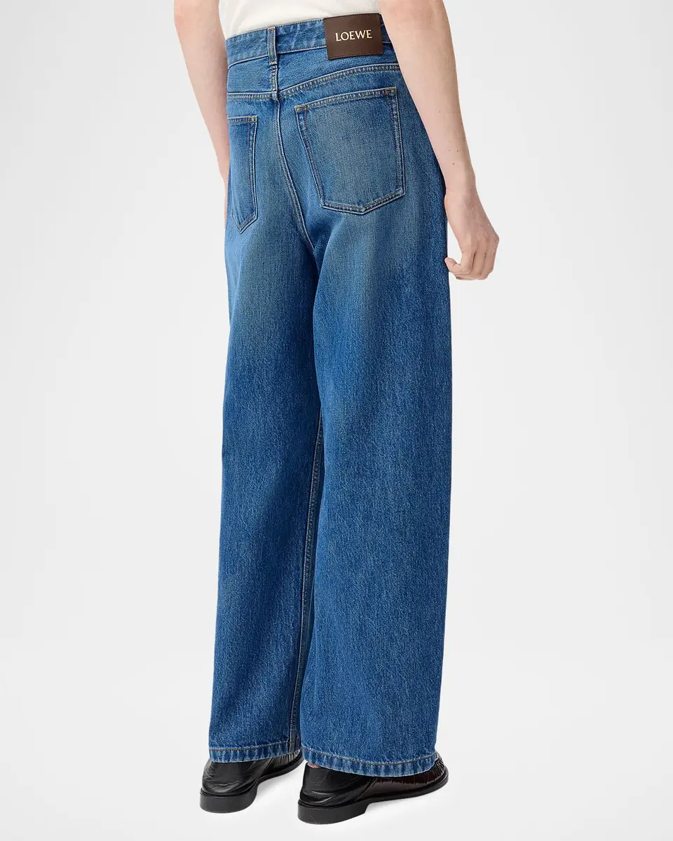 Loewe Men's Straight Fit Cropped Jeans | Thumbnail 3