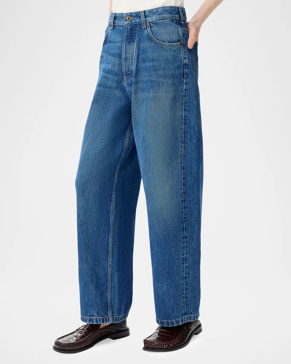 Loewe Men's Straight Fit Cropped Jeans | Thumbnail 4