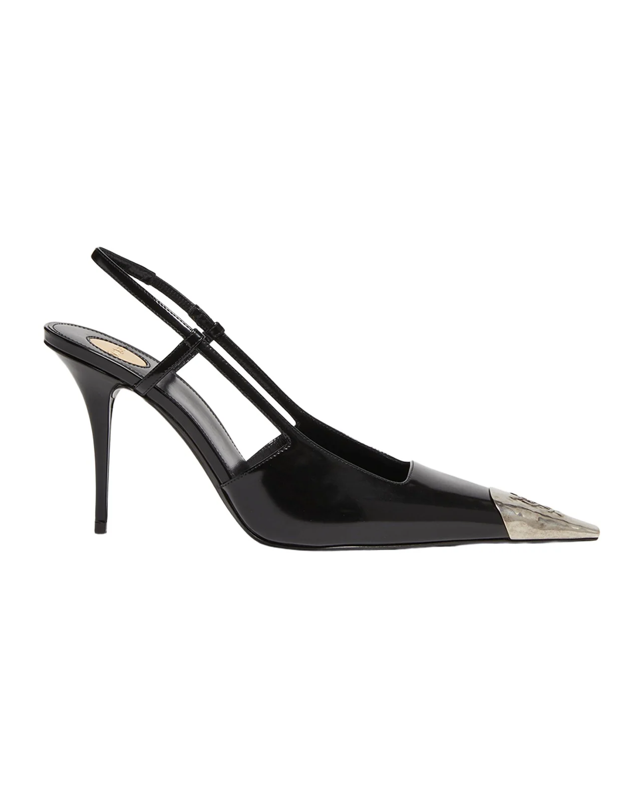 Saint Laurent 90mm Jeanne Leather Slingback Pumps