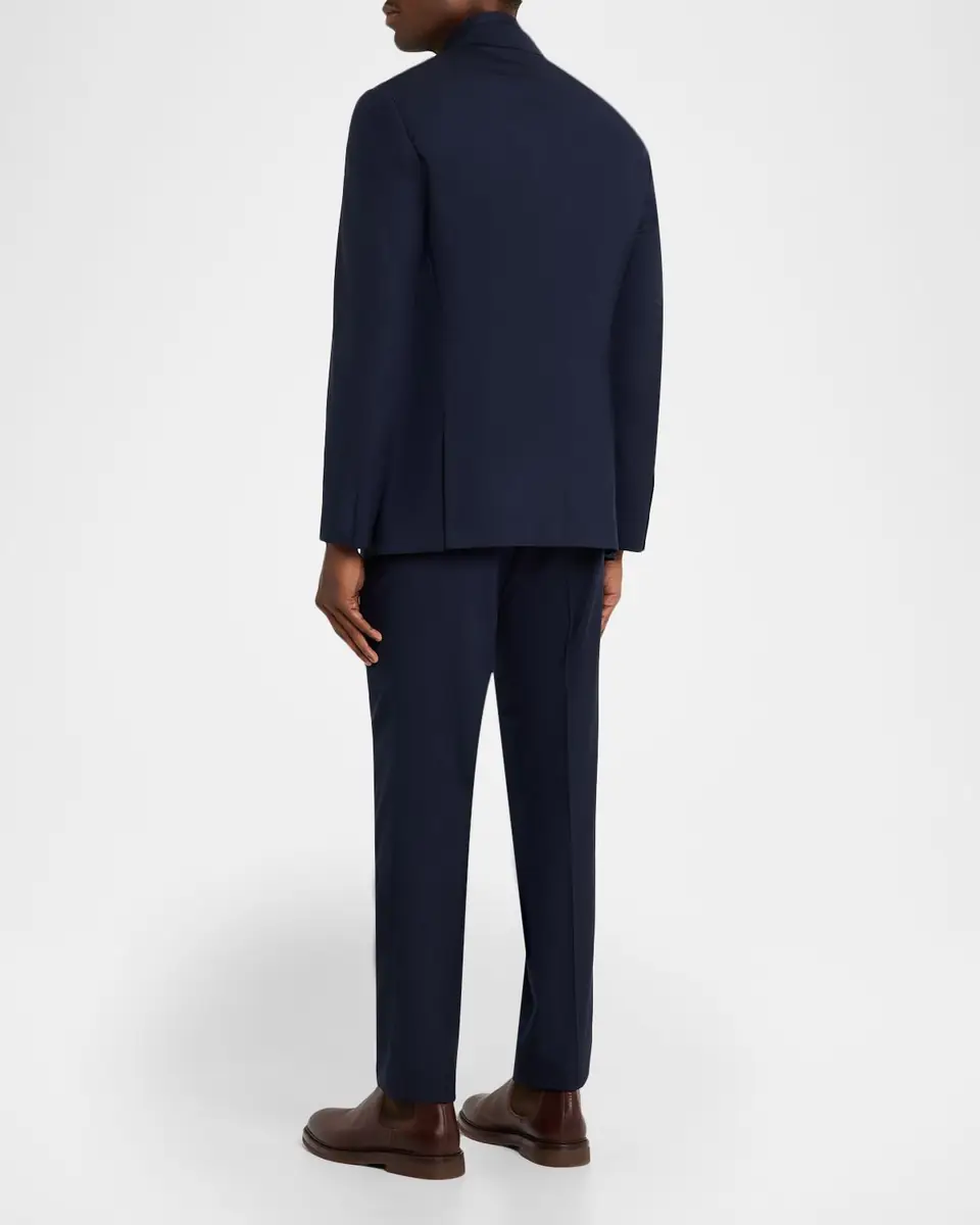 Brunello Cucinelli Men's Sharkskin Virgin Wool Single-Breasted Blazer | Thumbnail 3 Brunello Cucinelli Men's Sharkskin Virgin Wool Single-Breasted Blazer | Thumbnail 3