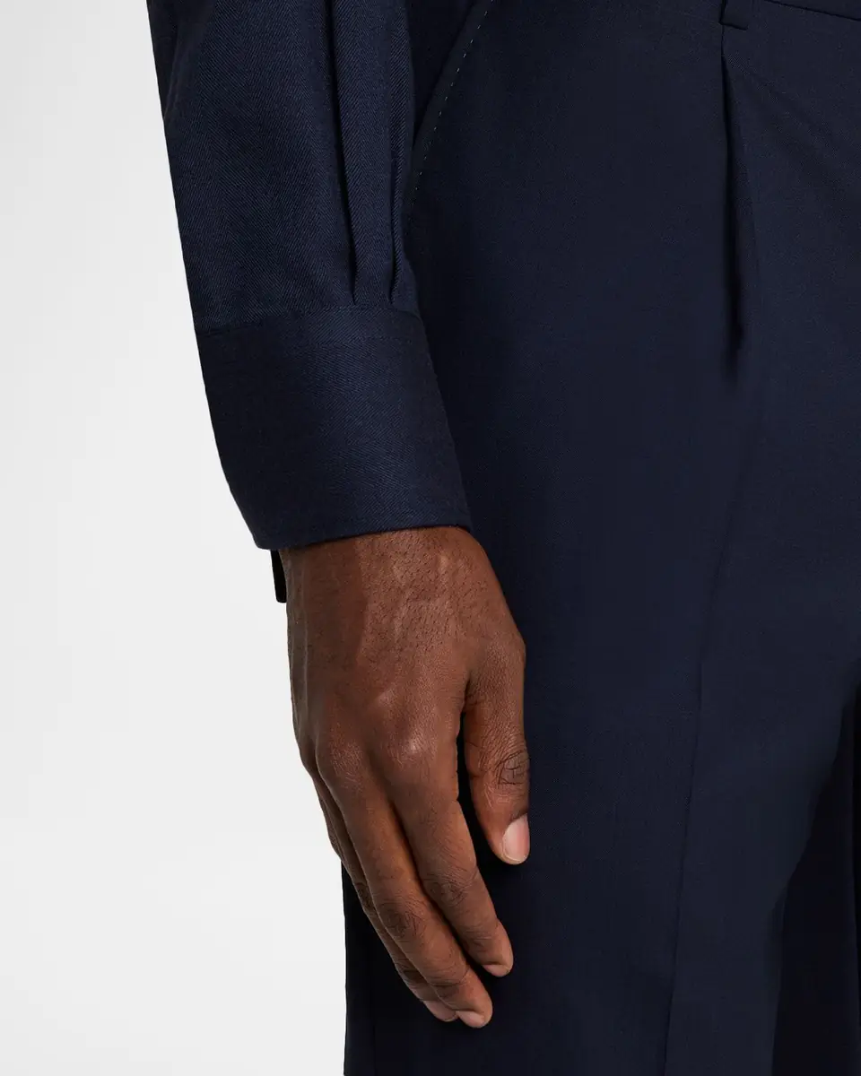 Brunello Cucinelli Men's Sharkskin Virgin Wool Single-Breasted Blazer | Thumbnail 10 Brunello Cucinelli Men's Sharkskin Virgin Wool Single-Breasted Blazer | Thumbnail 10