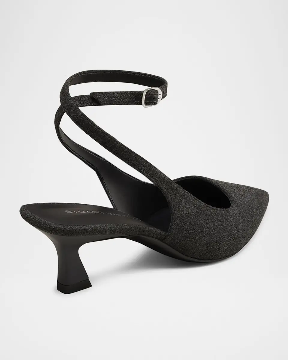 Stuart Weitzman 50mm Vinnie Flannel Ankle-Strap Pumps | Thumbnail 3 Stuart Weitzman 50mm Vinnie Flannel Ankle-Strap Pumps | Thumbnail 3