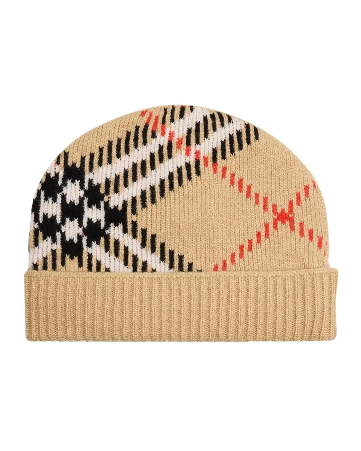 Check Cashmere-Blend Knit Beanie Check Cashmere-Blend Knit Beanie