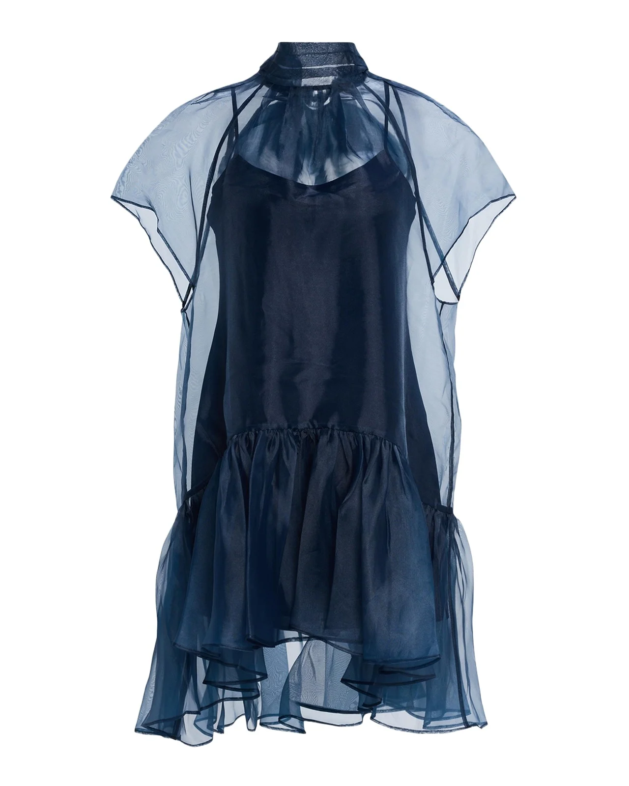 Beaux Tiered Organza Mini Dress