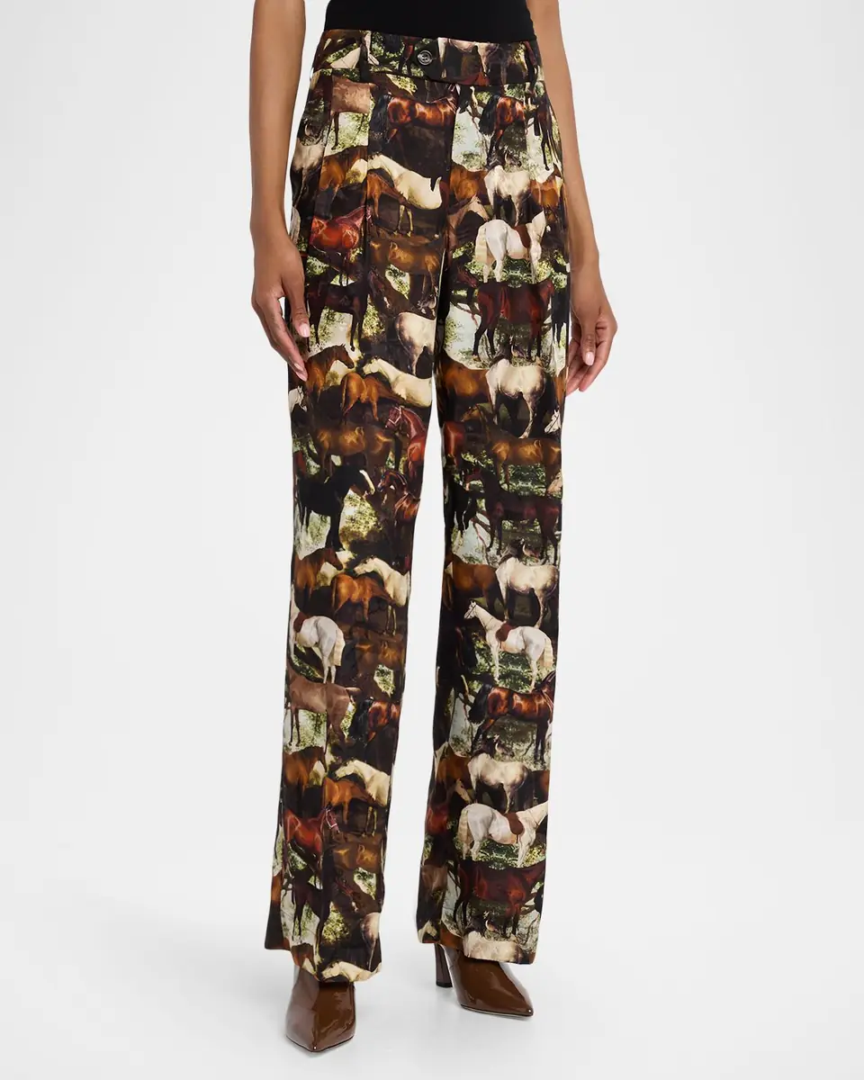 Libertine Take The Reins Baggy Silk Trousers | Thumbnail 4 Libertine Take The Reins Baggy Silk Trousers | Thumbnail 4