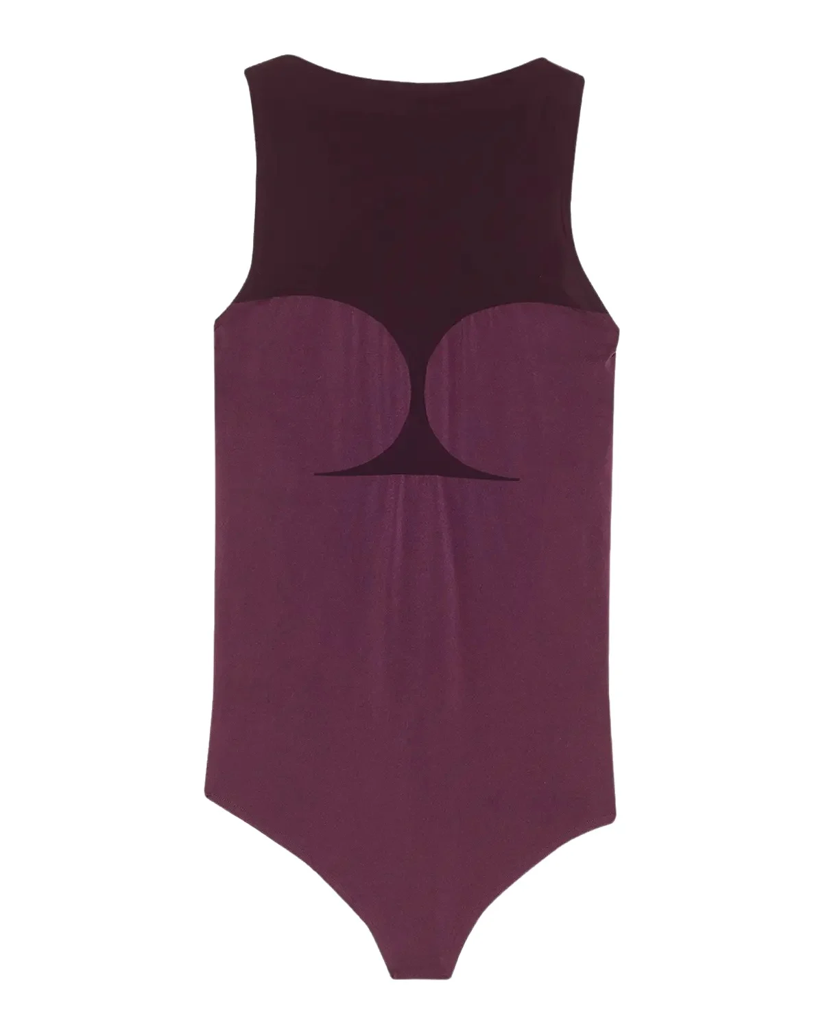 Corset-Effect Sleeveless Bodysuit with Sheer Panels Corset-Effect Sleeveless Bodysuit with Sheer Panels
