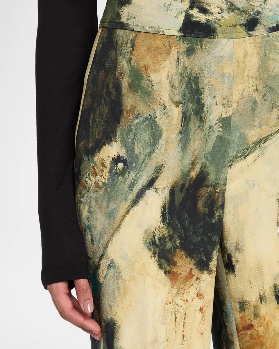Libertine Modernist Landscape Silk Flare Pants | Thumbnail 5