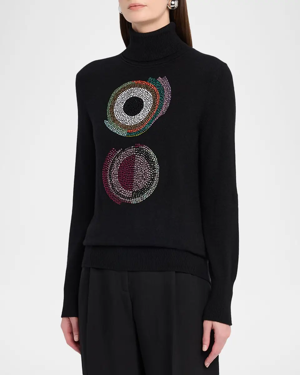 Libertine Sonia Crystal Cashmere Turtleneck Sweater | Thumbnail 4