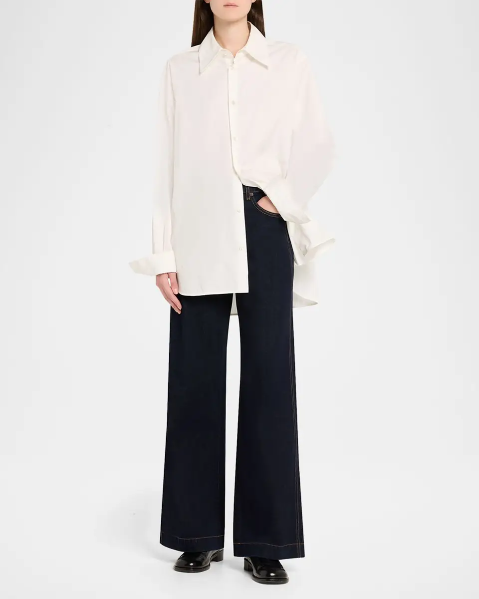 Veronica Beard Kasey Mid-Rise Wide-Leg Jeans | Thumbnail 2 Veronica Beard Kasey Mid-Rise Wide-Leg Jeans | Thumbnail 2