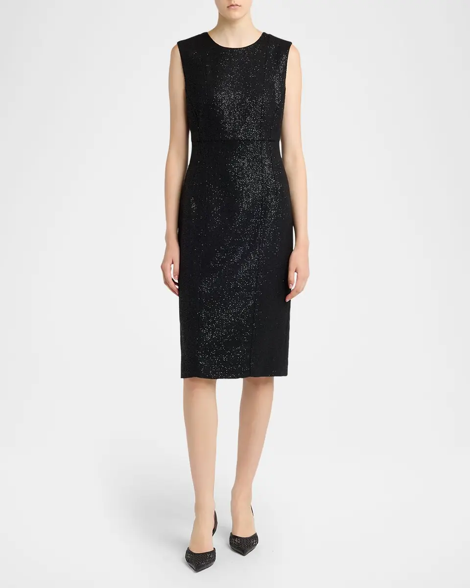 Kiton Sequined Sleeveless Sheath Dress | Thumbnail 2 Kiton Sequined Sleeveless Sheath Dress | Thumbnail 2