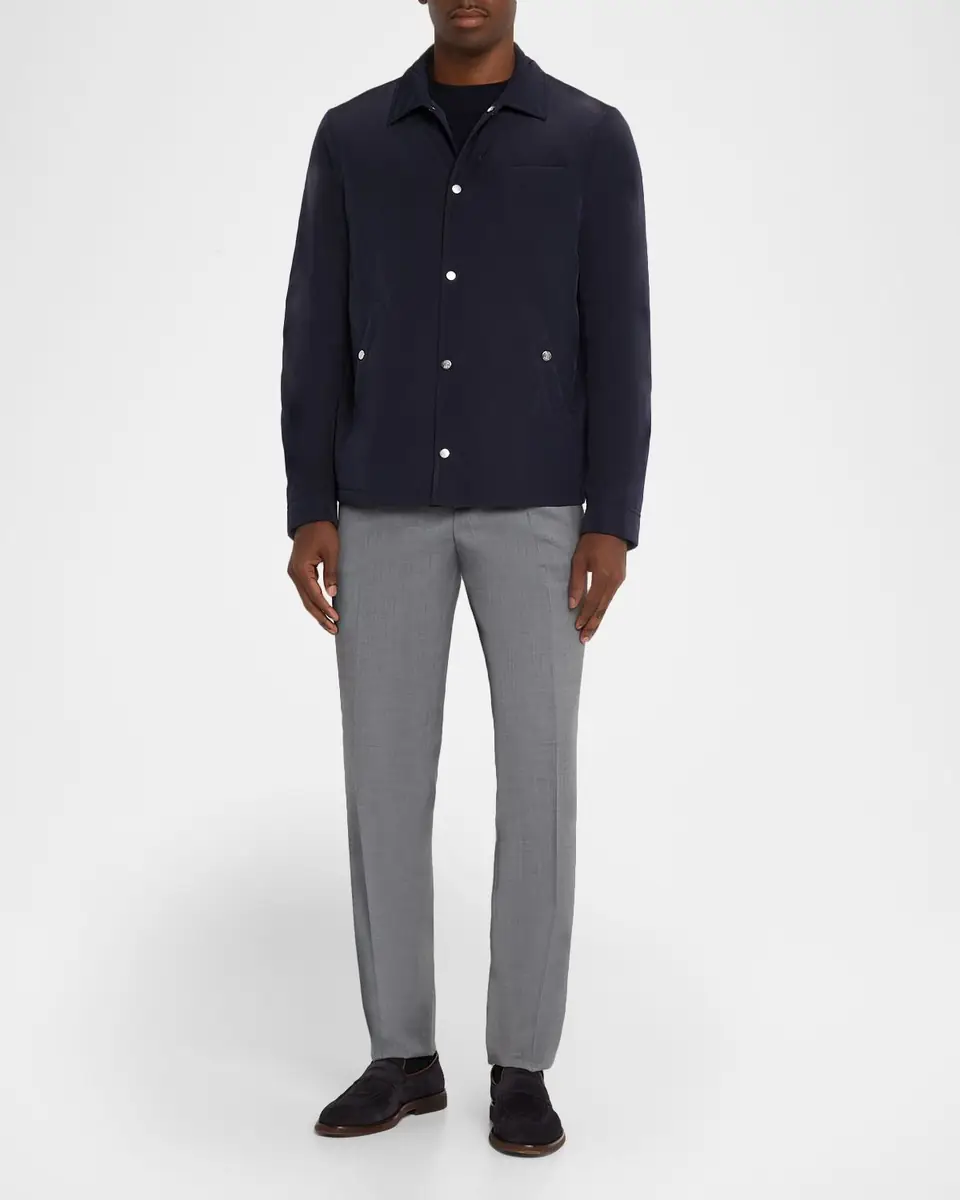 Brunello Cucinelli Men's Shirt-Style Water-Resistant Jacket | Thumbnail 2