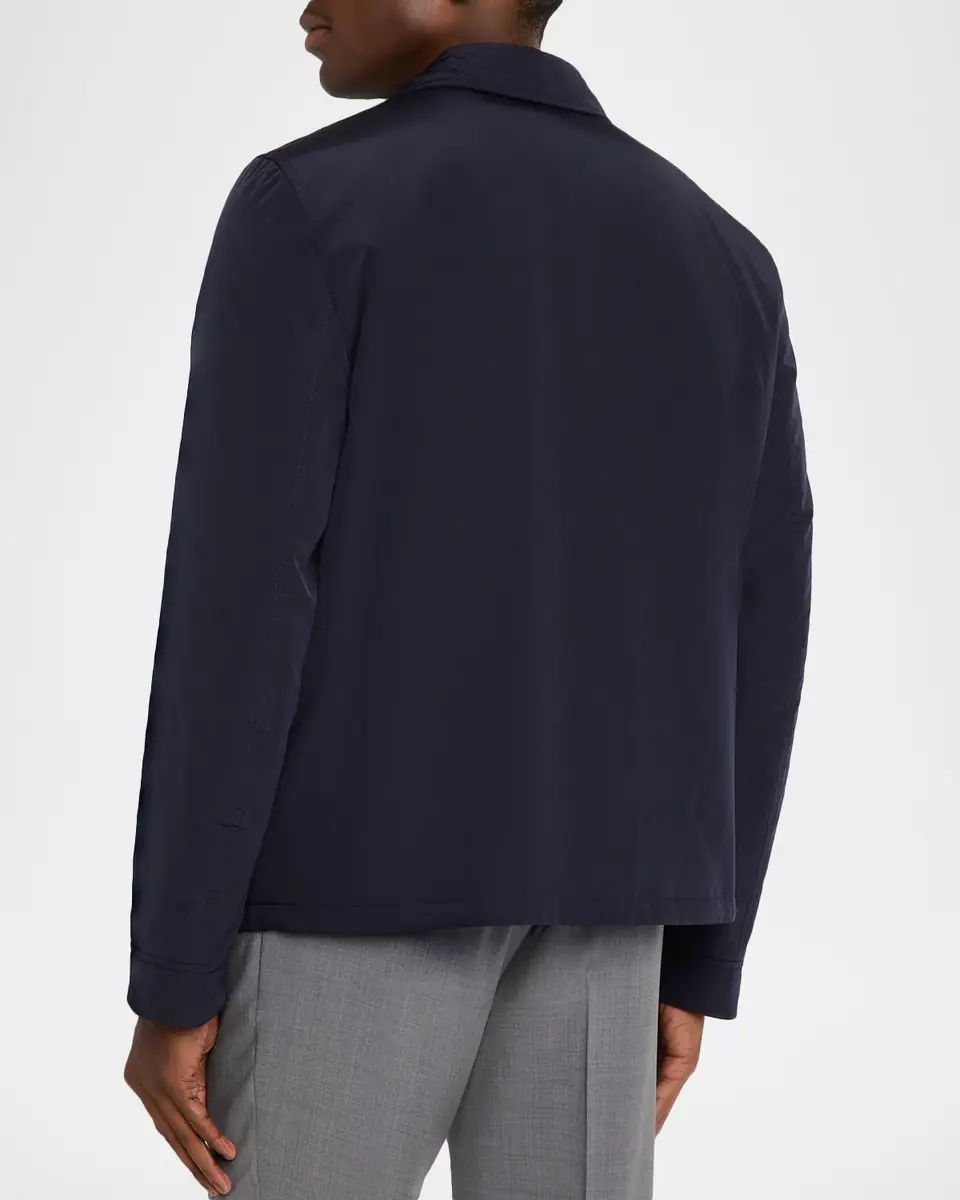 Brunello Cucinelli Men's Shirt-Style Water-Resistant Jacket | Thumbnail 3