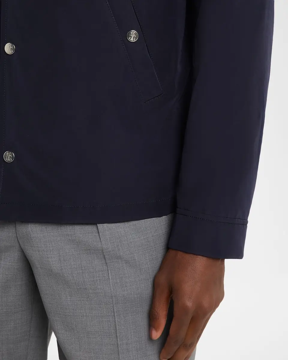 Brunello Cucinelli Men's Shirt-Style Water-Resistant Jacket | Thumbnail 5