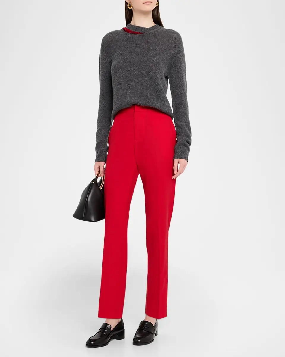 Fabiana Filippi Cropped Slim-Fit Donegal Tweed Trousers | Thumbnail 2 Fabiana Filippi Cropped Slim-Fit Donegal Tweed Trousers | Thumbnail 2