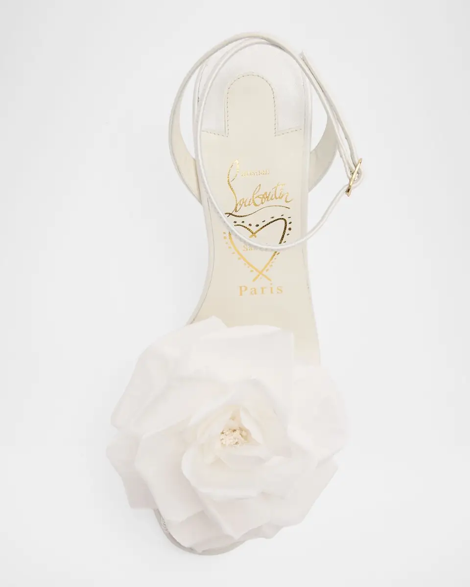 Christian Louboutin 100mm Miss Z Flora Leather Sandals | Thumbnail 4 Christian Louboutin 100mm Miss Z Flora Leather Sandals | Thumbnail 4