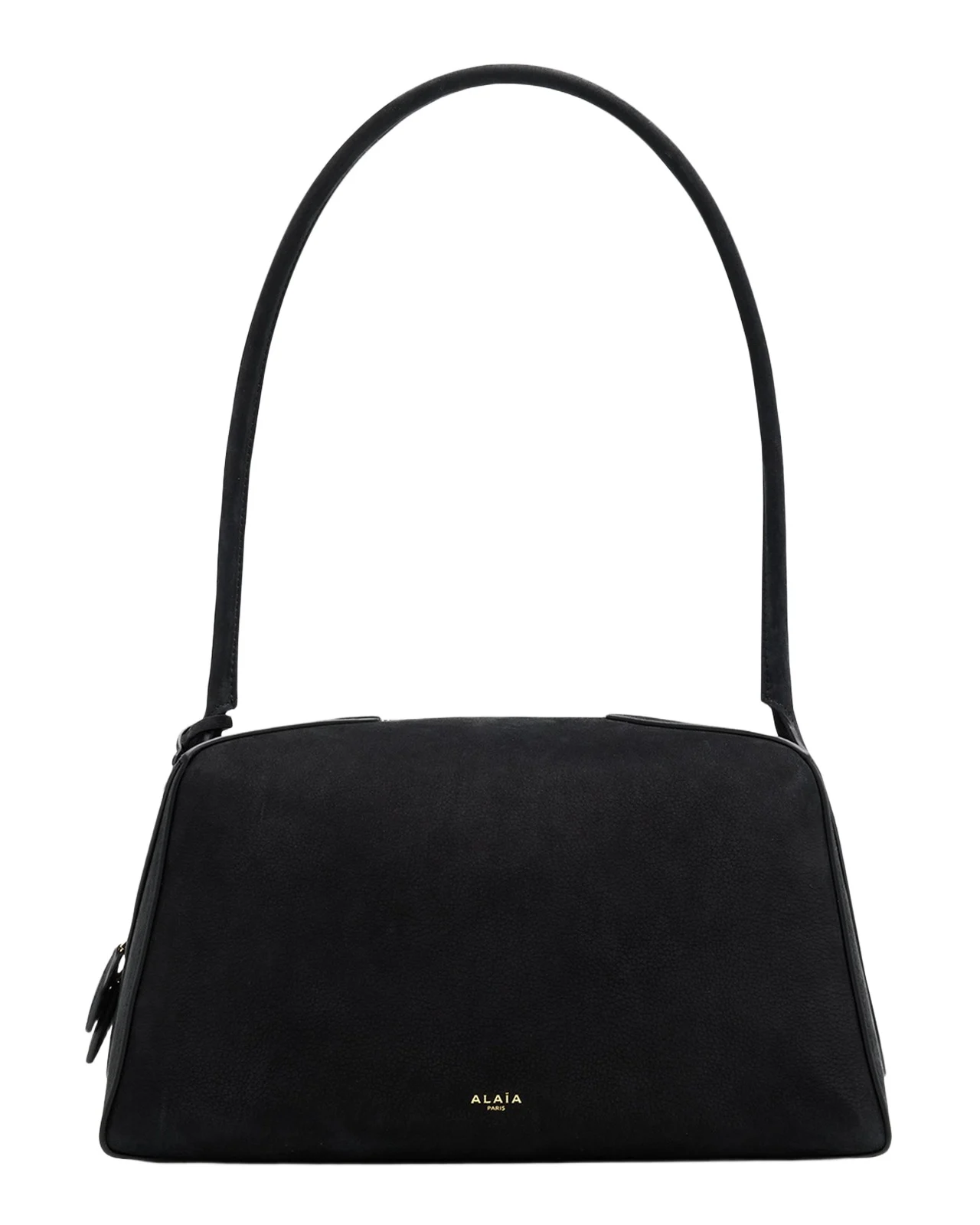 Alaïa Le Bouledogue Bowling Shoulder Bag in Nubuck Leather