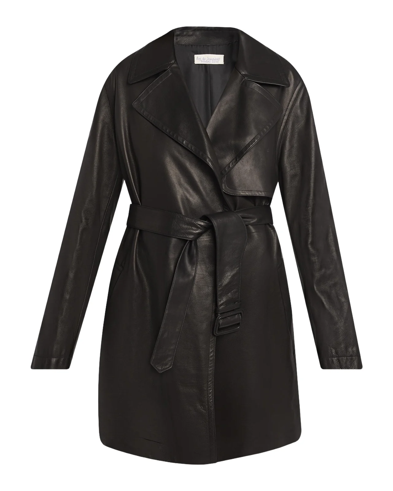 Siempra Leather Wrap Trench Coat Siempra Leather Wrap Trench Coat