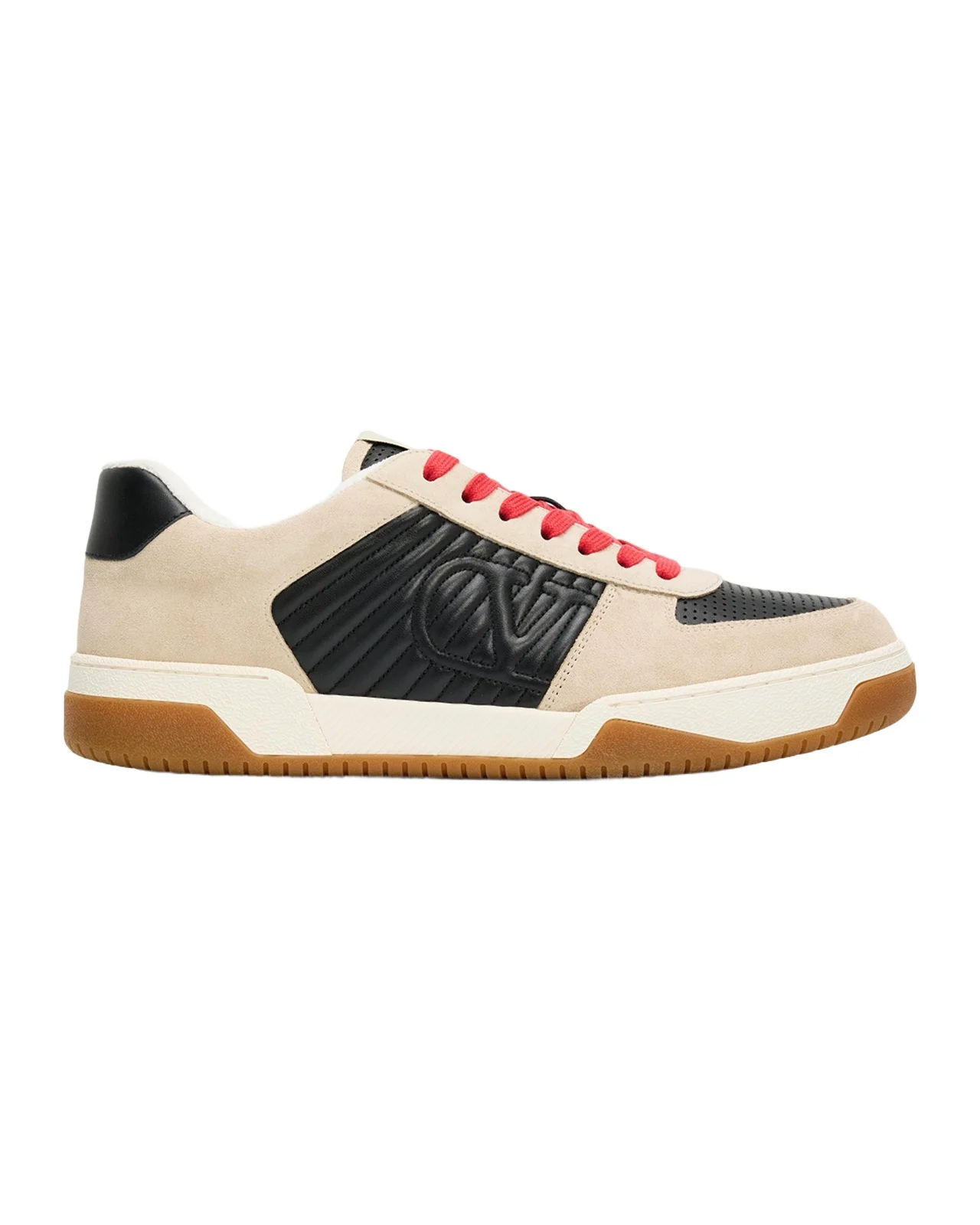 Men's Sparry Split Leather and Napa Low-Top Sneakers Men's Sparry Split Leather and Napa Low-Top Sneakers