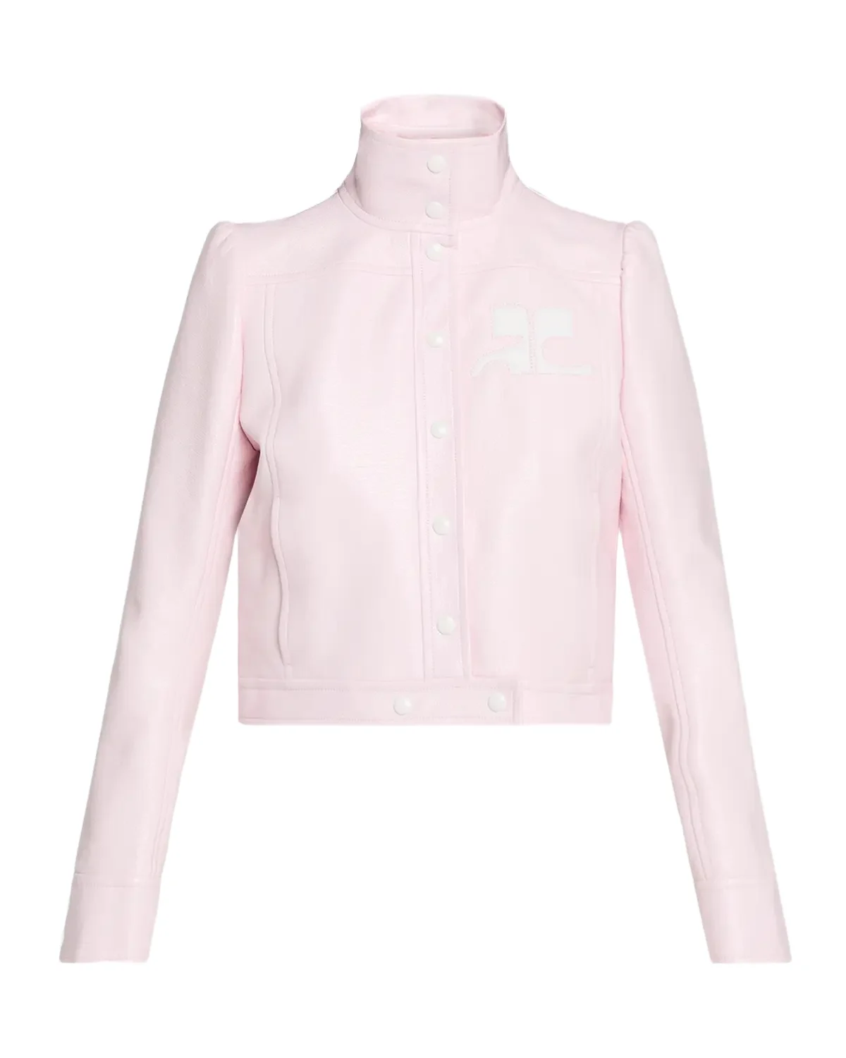 Textured Vinyl Crop Jacket Textured Vinyl Crop Jacket