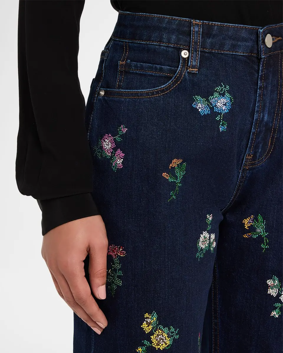 Libertine Joy And Mirth Embellished Straight-Leg Ankle Boyfriend Jeans | Thumbnail 4