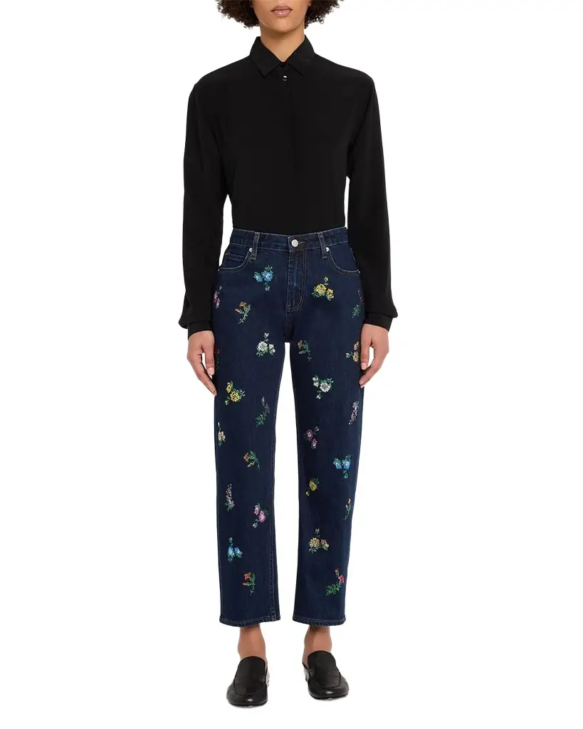 Libertine Joy And Mirth Embellished Straight-Leg Ankle Boyfriend Jeans