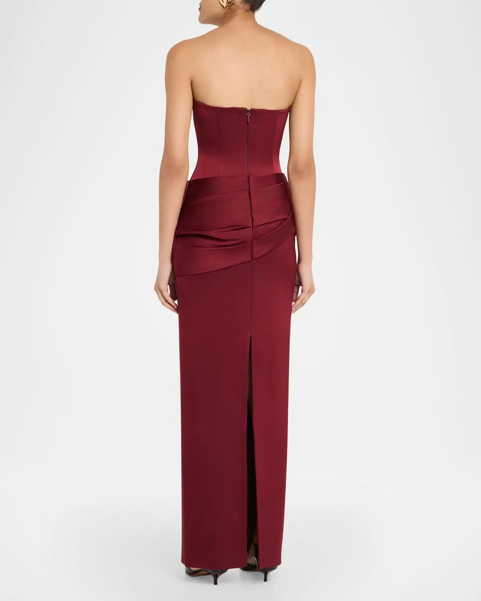 Alex Perry Strapless Corset Draped Column Gown | Thumbnail 3 Alex Perry Strapless Corset Draped Column Gown | Thumbnail 3