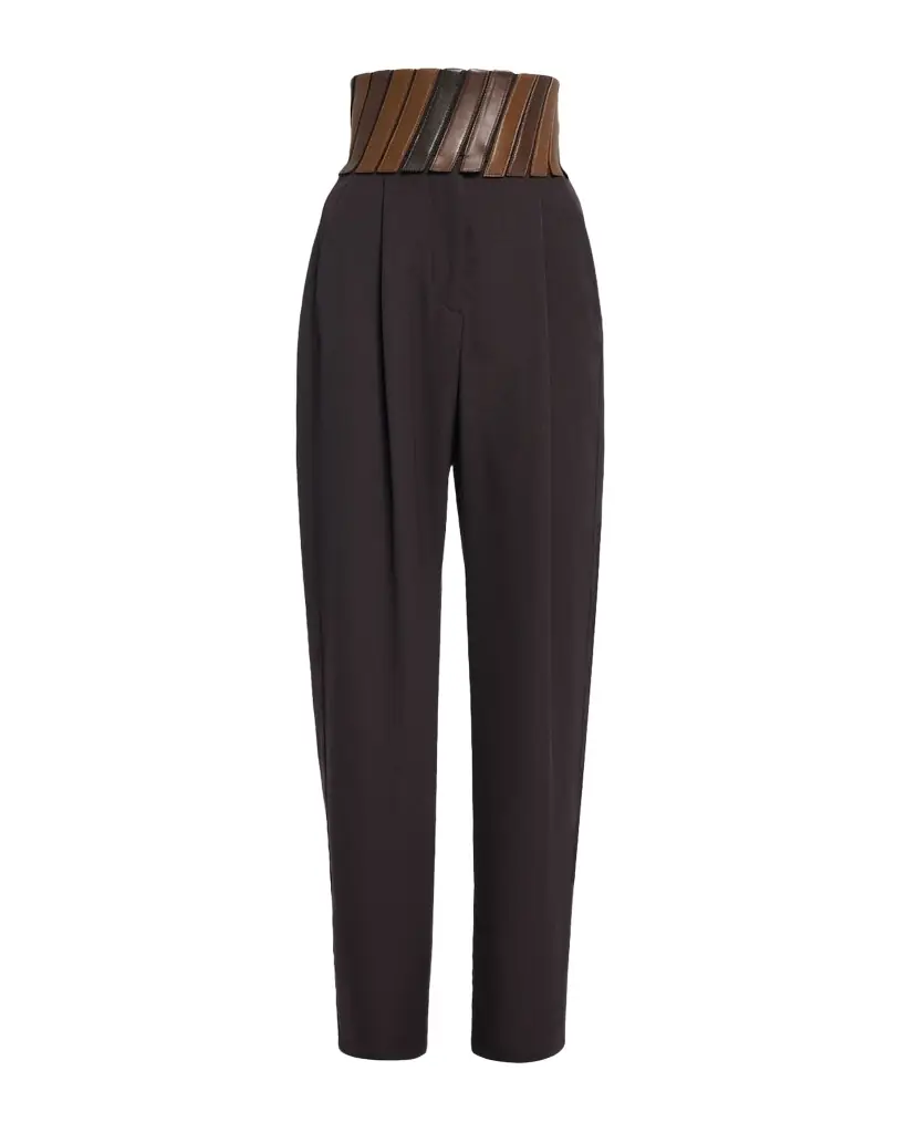 Alaïa Belted Wool Gabardine Pants | Image 1 Alaïa Belted Wool Gabardine Pants | Image 1