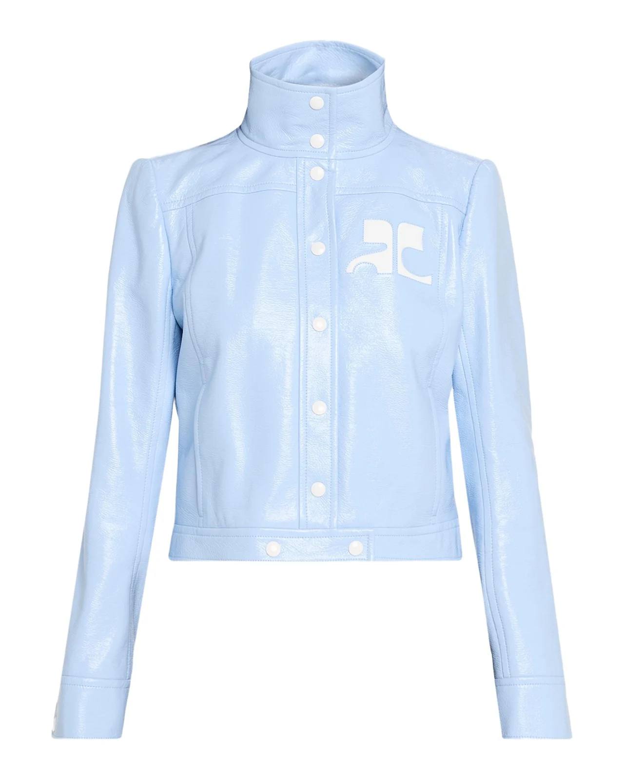 Textured Vinyl Crop Jacket Textured Vinyl Crop Jacket