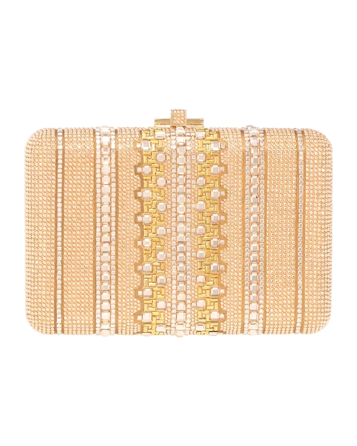 Lattice Crystal Slim Clutch Bag
