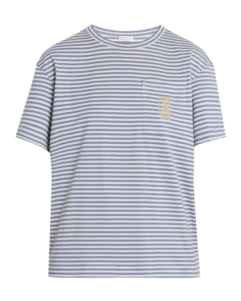 Striped Cotton Jersey Short-Sleeve T-Shirt