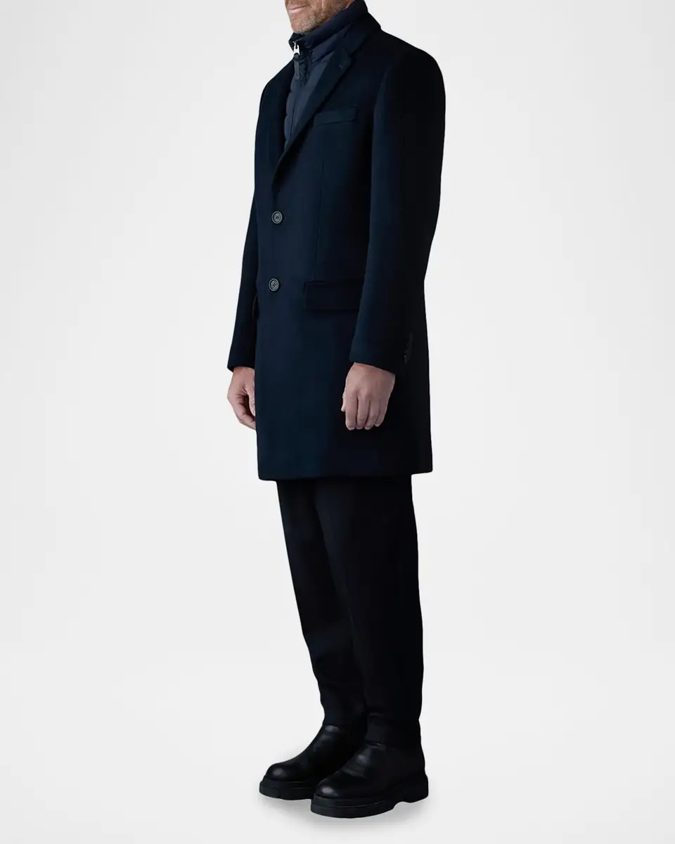 Mackage Men's Skai-SLB 3-in-1 Wool Overcoat with Removable Down Liner | Thumbnail 4 Mackage Men's Skai-SLB 3-in-1 Wool Overcoat with Removable Down Liner | Thumbnail 4