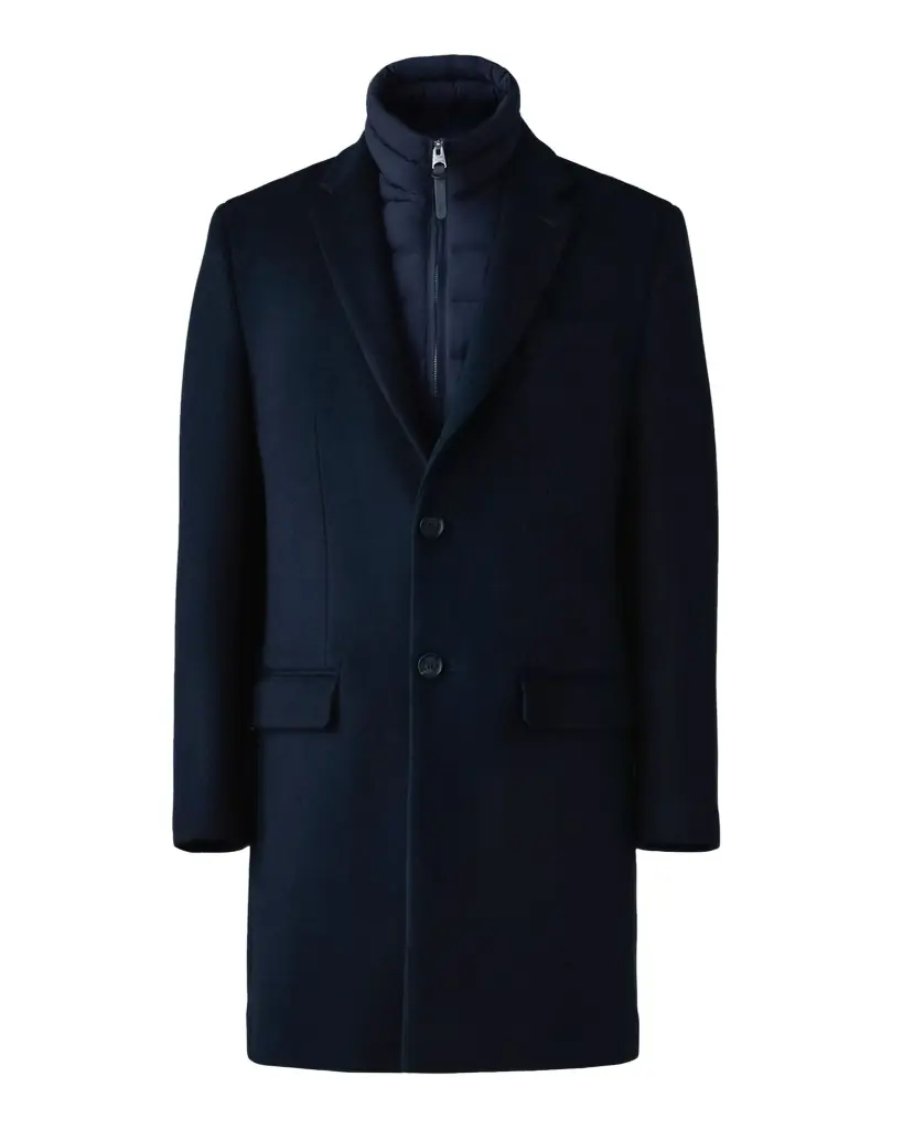 Mackage Men's Skai-SLB 3-in-1 Wool Overcoat with Removable Down Liner | Image 1 Mackage Men's Skai-SLB 3-in-1 Wool Overcoat with Removable Down Liner | Image 1