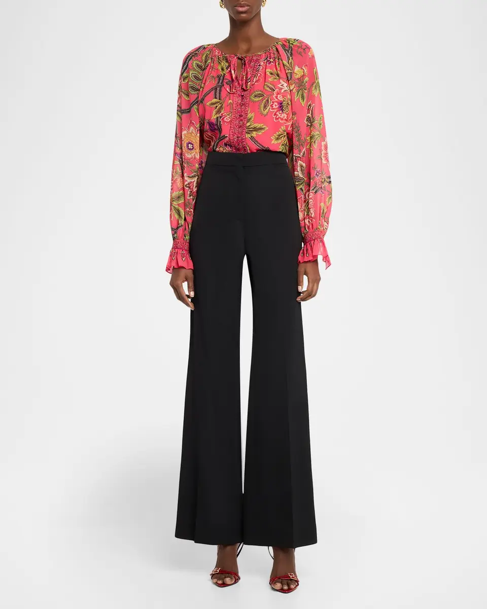 Stella McCartney Flare-Leg Wool Pants | Thumbnail 2 Stella McCartney Flare-Leg Wool Pants | Thumbnail 2