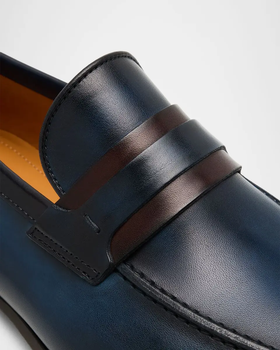 Magnanni Men's Daniel Flex Two-Tone Leather Penny Loafers | Thumbnail 3 Magnanni Men's Daniel Flex Two-Tone Leather Penny Loafers | Thumbnail 3