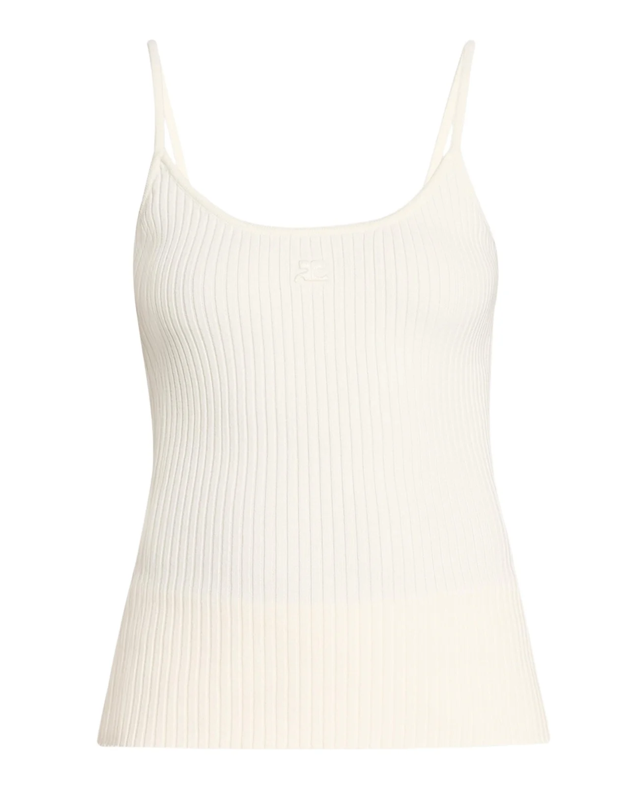 Logo Ribbed Knit Tank Top