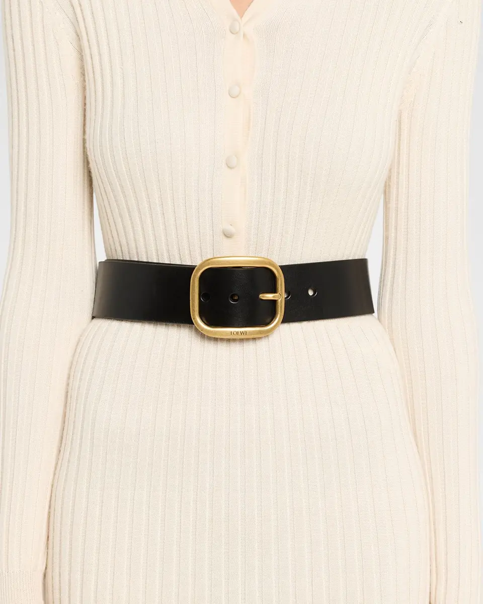Loewe Curved Buckle Leather Belt | Thumbnail 2
