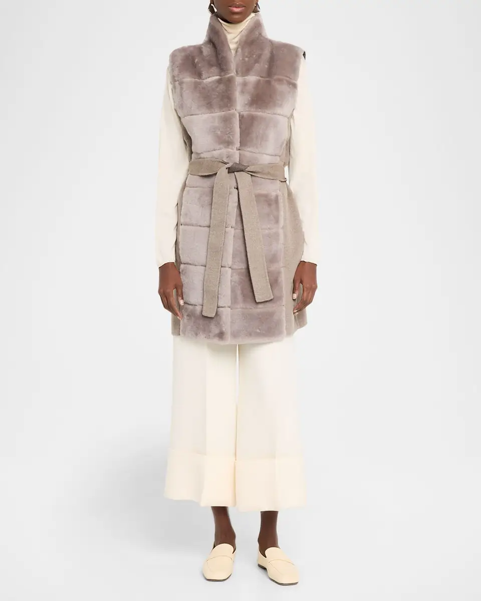 Gorski Select Lamb Shearling Reversible Vest | Thumbnail 2
