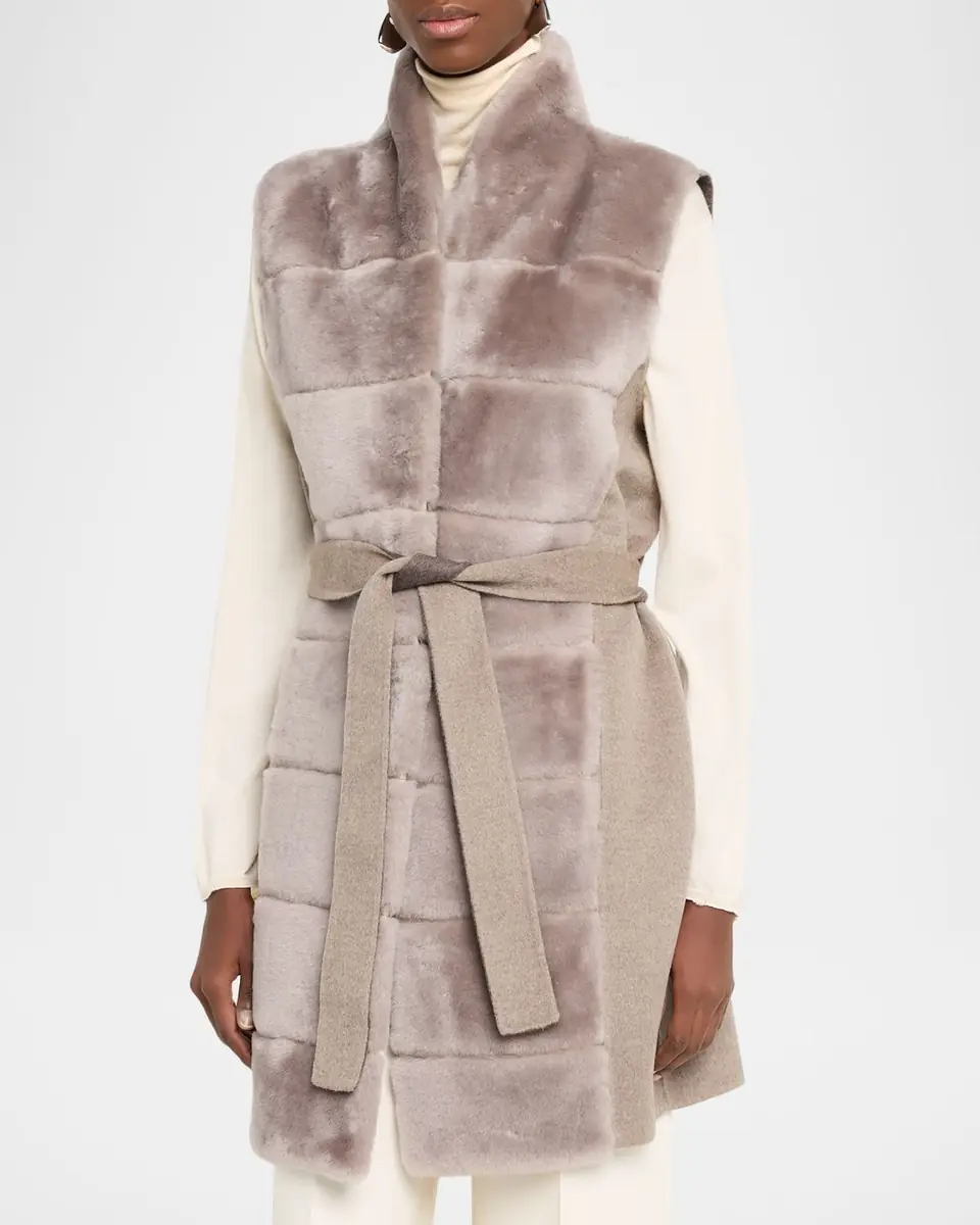 Gorski Select Lamb Shearling Reversible Vest | Thumbnail 4