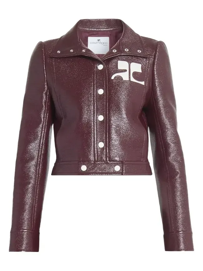 Courrèges Textured Vinyl Crop Jacket