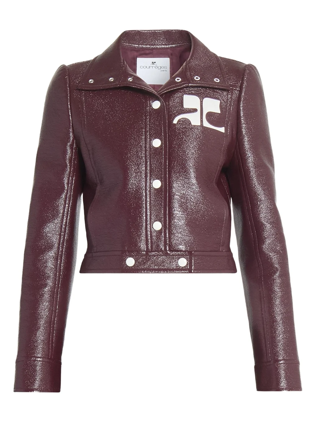 Textured Vinyl Crop Jacket Textured Vinyl Crop Jacket