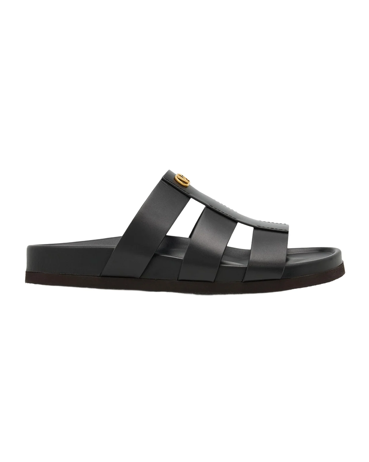 Men's Studshield Calfskin VLogo Slide Sandals