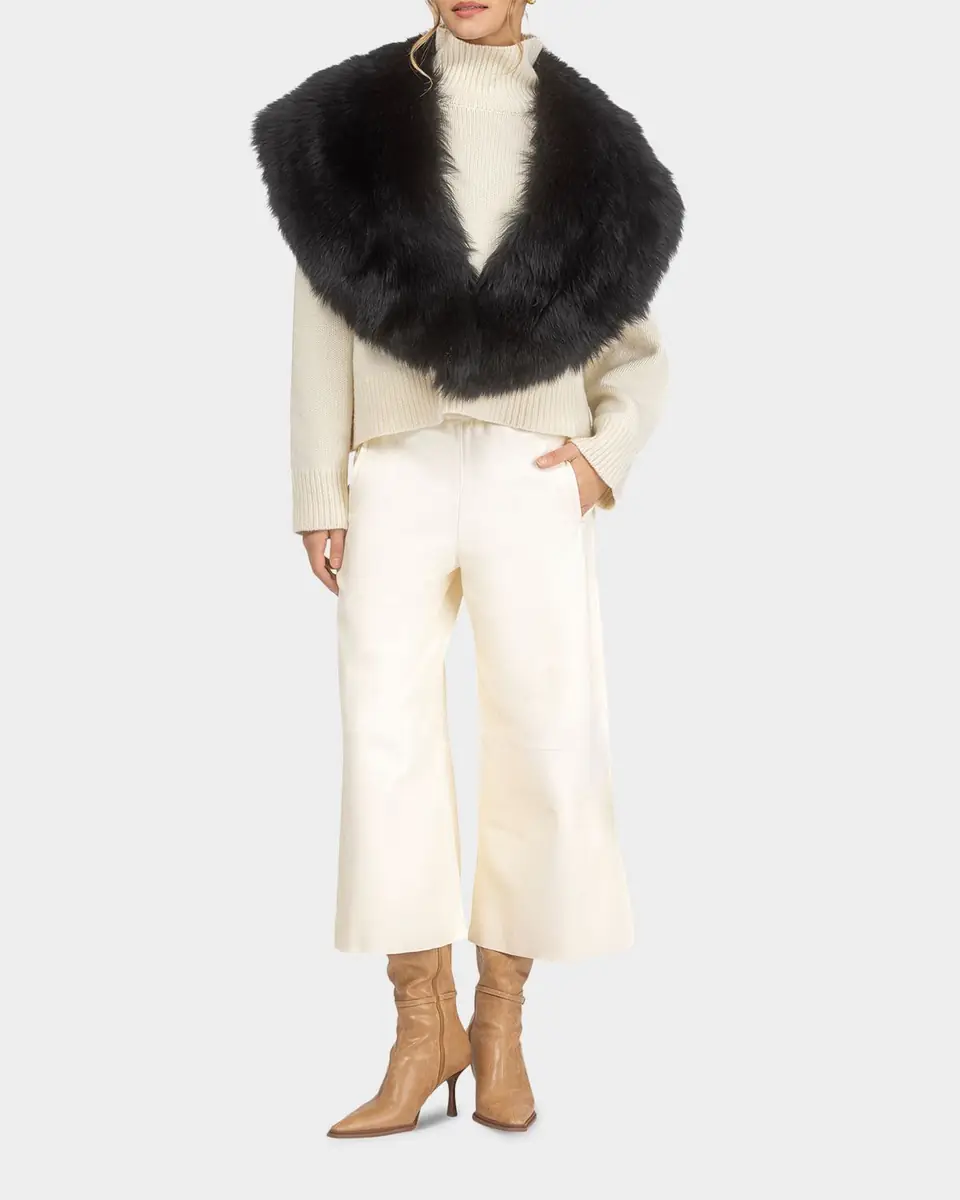 Gorski Merinillo Shearling Shawl | Thumbnail 2 Gorski Merinillo Shearling Shawl | Thumbnail 2