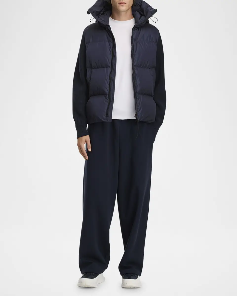 Canada Goose Men's HyBridge Wool-Knit Nylon Down Hooded Jacket | Thumbnail 2 Canada Goose Men's HyBridge Wool-Knit Nylon Down Hooded Jacket | Thumbnail 2