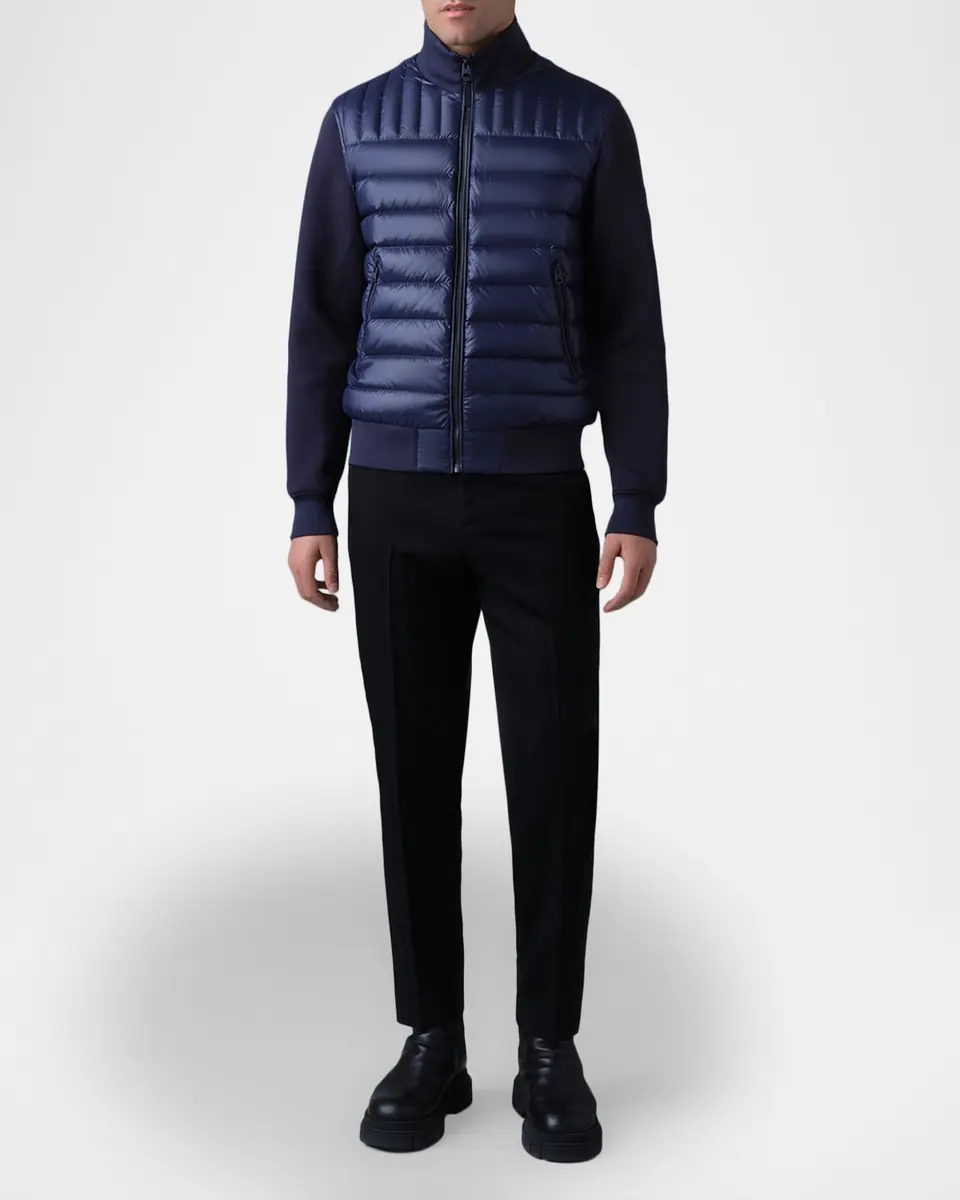 Mackage Men's Collin-R Down Mixed Media Bomber Jacket | Thumbnail 2 Mackage Men's Collin-R Down Mixed Media Bomber Jacket | Thumbnail 2