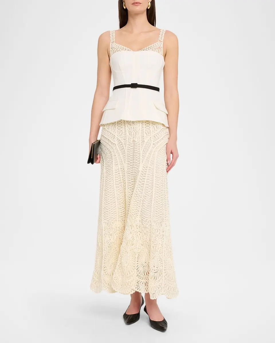 SIMKHAI McKinnon Sleeveless Corseted Lace Gown | Thumbnail 2 SIMKHAI McKinnon Sleeveless Corseted Lace Gown | Thumbnail 2