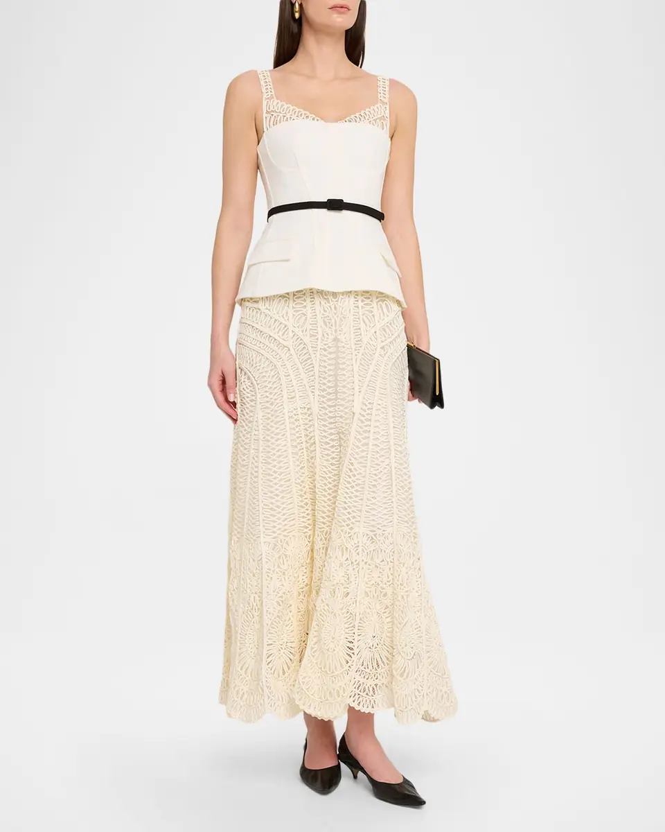 SIMKHAI McKinnon Sleeveless Corseted Lace Gown | Thumbnail 4 SIMKHAI McKinnon Sleeveless Corseted Lace Gown | Thumbnail 4
