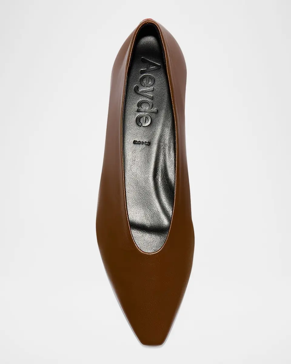 Aeyde Betty Leather Ballerina Flats | Thumbnail 3