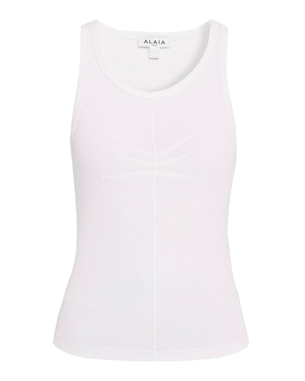 ALAÏA Darts Stretch Cotton Tank Top